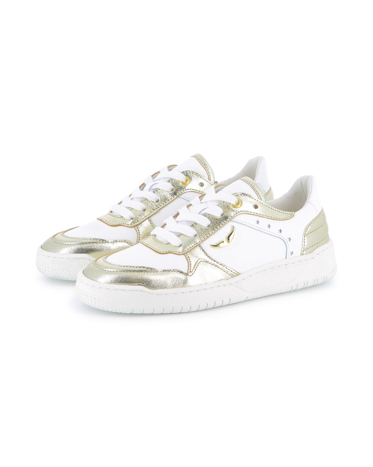 Baskets à lacets en cuir - Light Gold