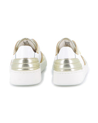 Sneakers à lacets en cuir - Light Gold