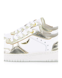Baskets à lacets en cuir - Light Gold