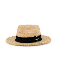 Chapeau moulé en paille - Crême