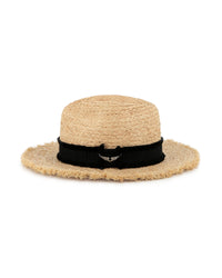 Chapeau moulé en paille - Crême