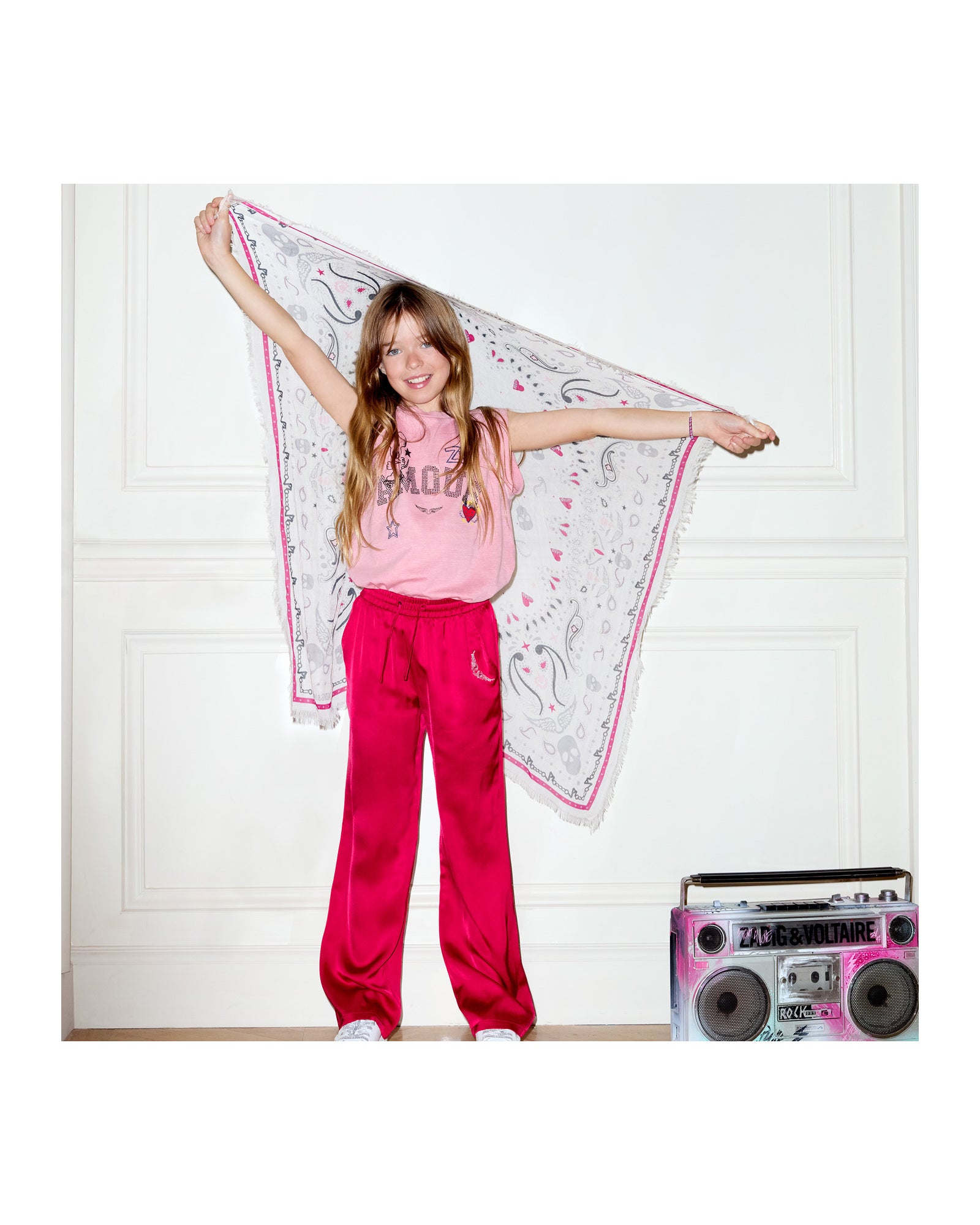 Foulard avec illustration - Groseille