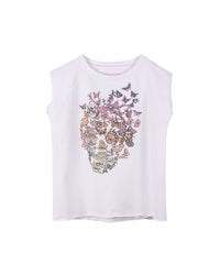 Débardeur avec illustration en coton - Blanc