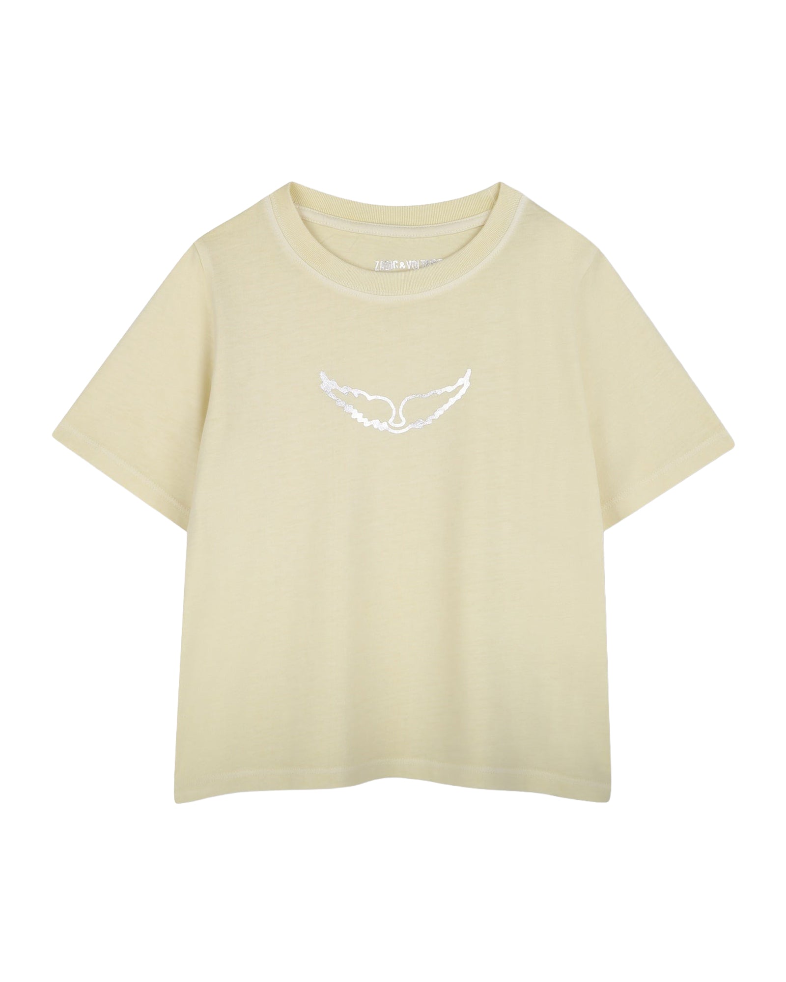 T-shirt with cotton illustration - Acid Yellow