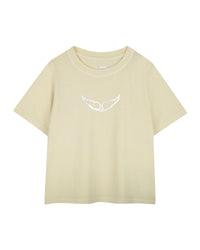 T-shirt avec illustration en coton - Jaune Acidulé
