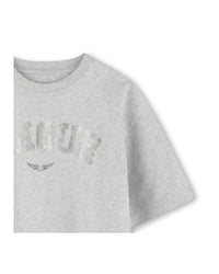 T-shirt with illustration - Mottled Grey