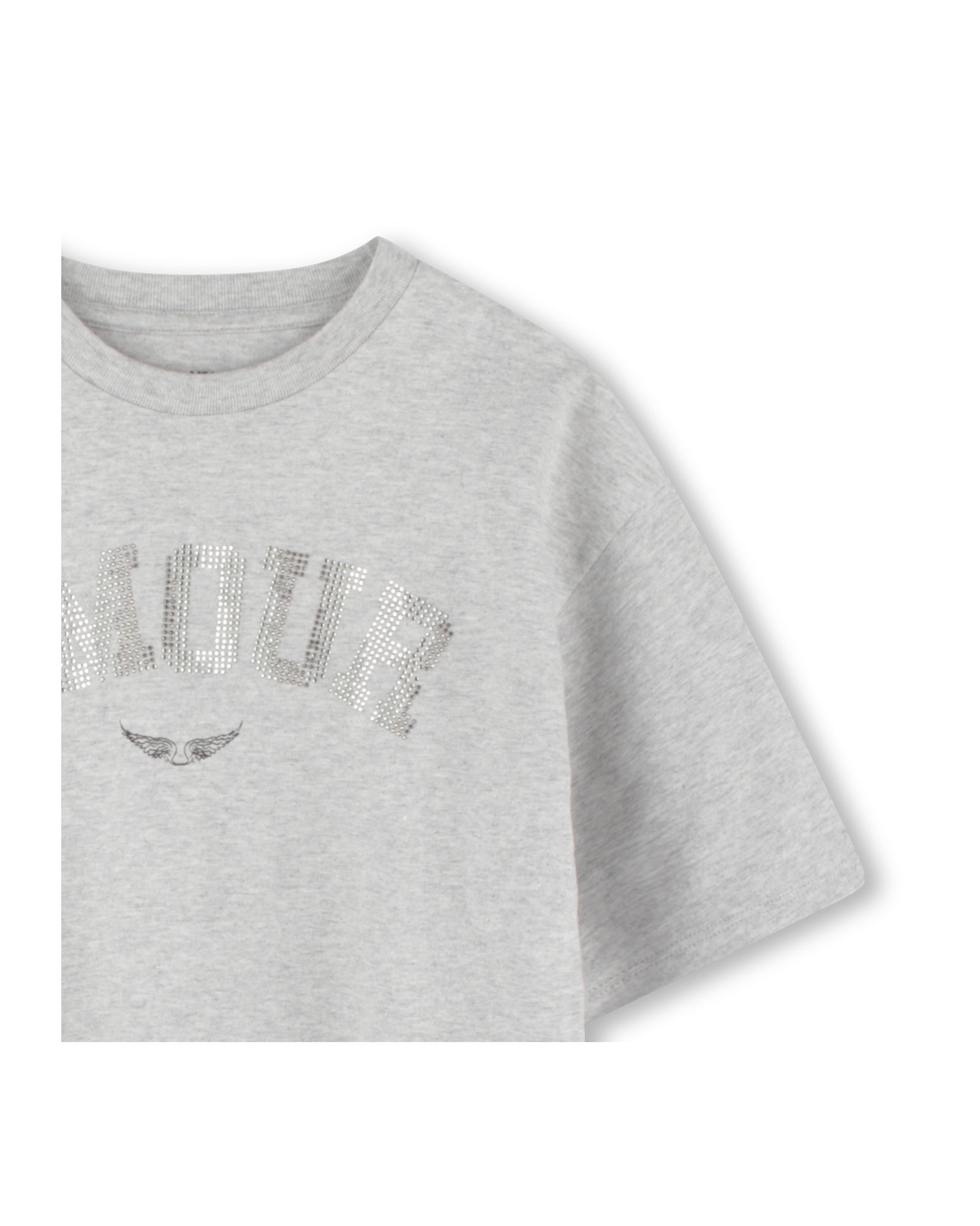T-shirt with illustration - Mottled Grey