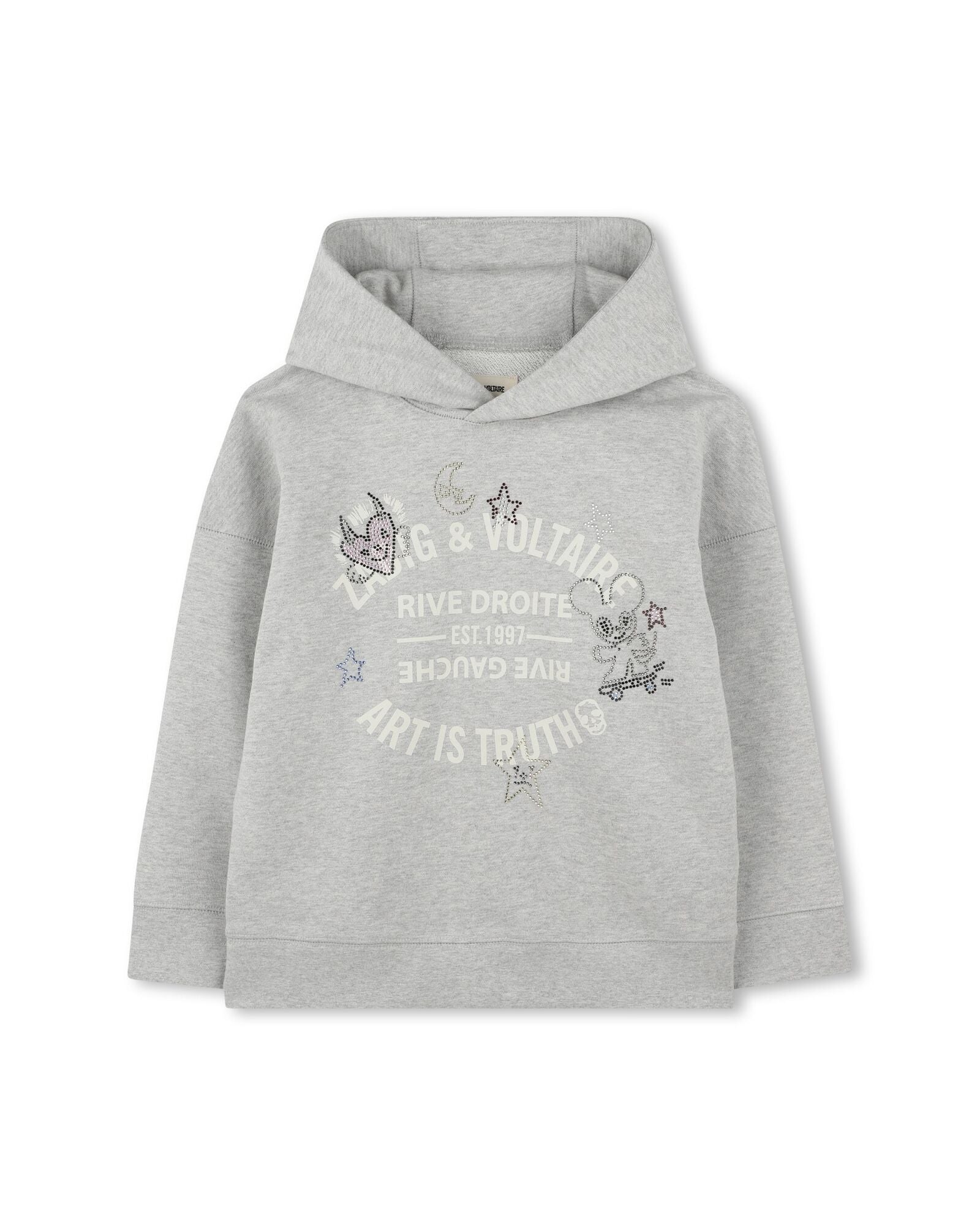 Sweatshirt à capuche - Gris Chiné