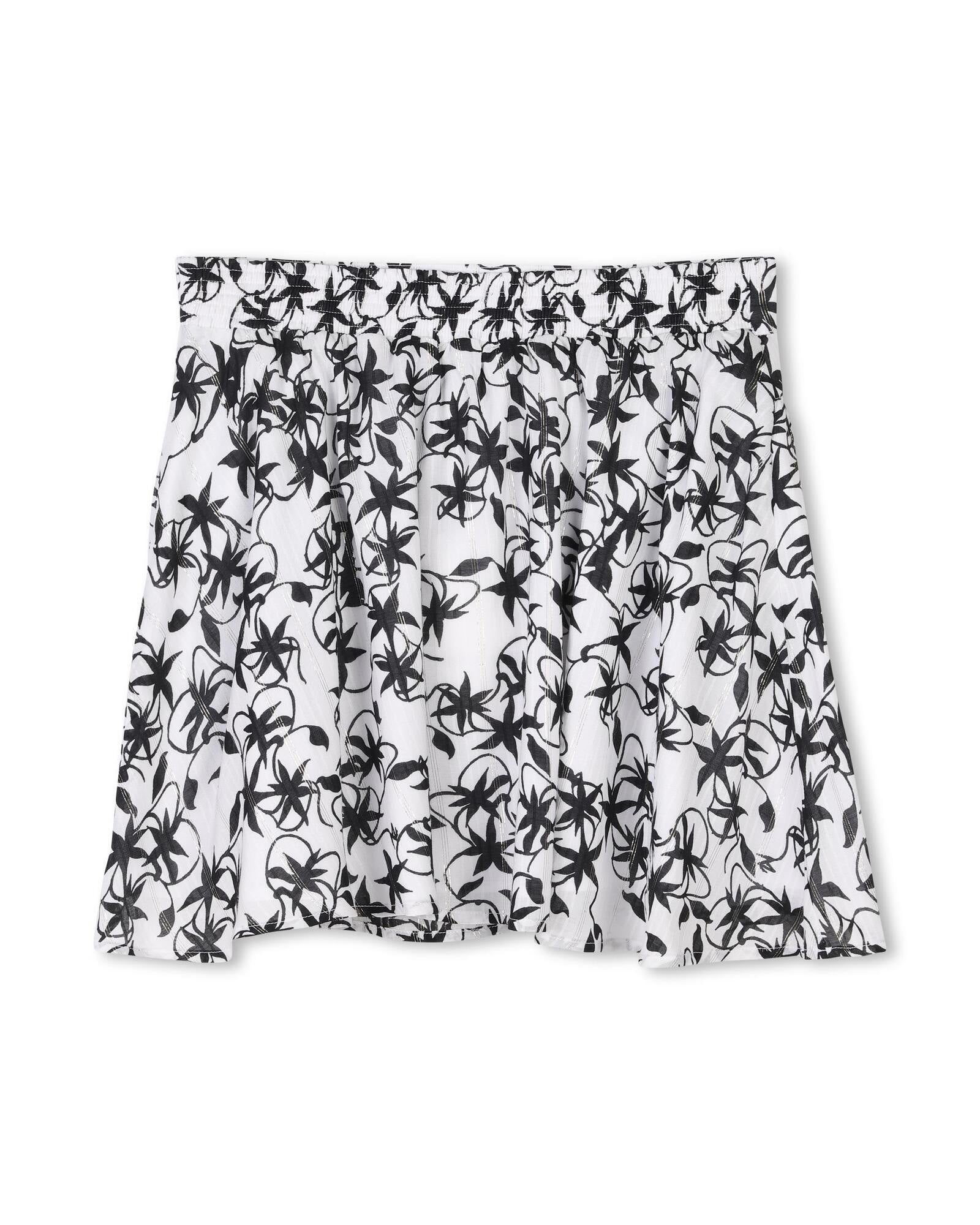 Elasticated waist skirt - White