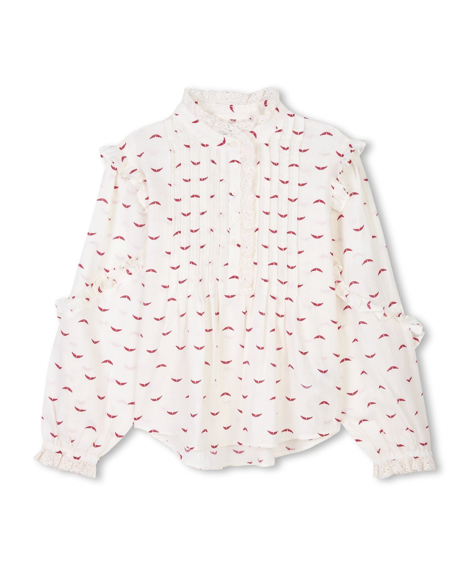 Blouse manches longues en coton - Milk