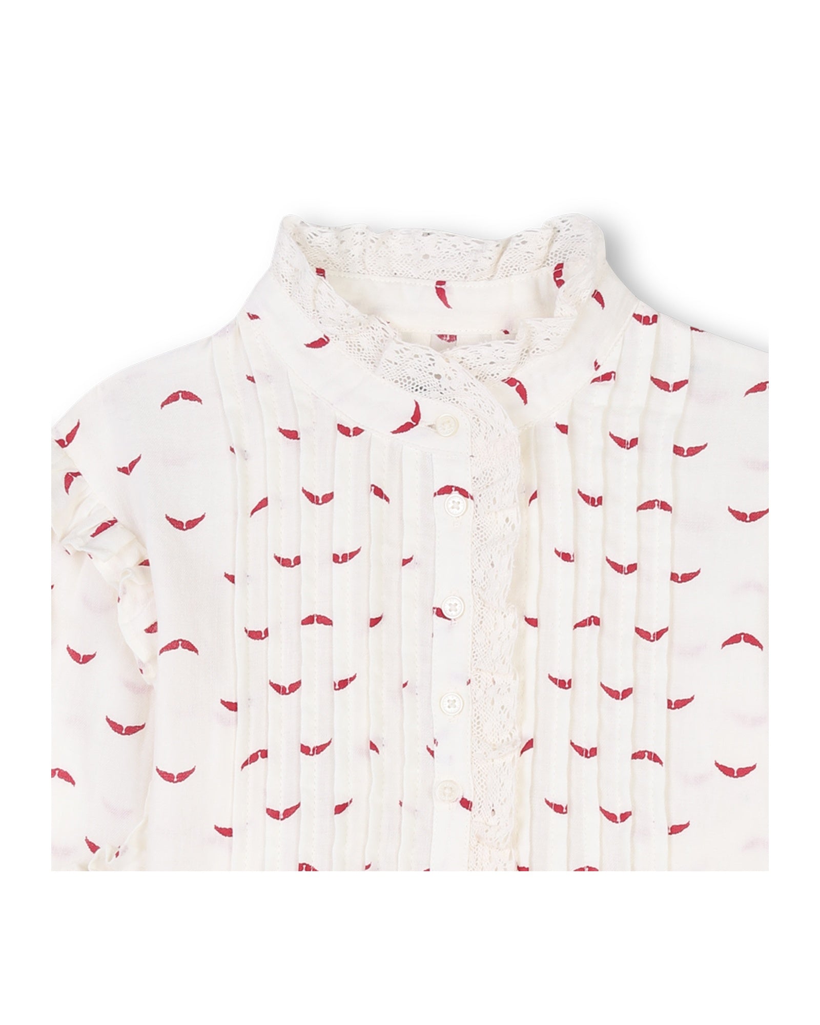 Blouse manches longues en coton - Milk