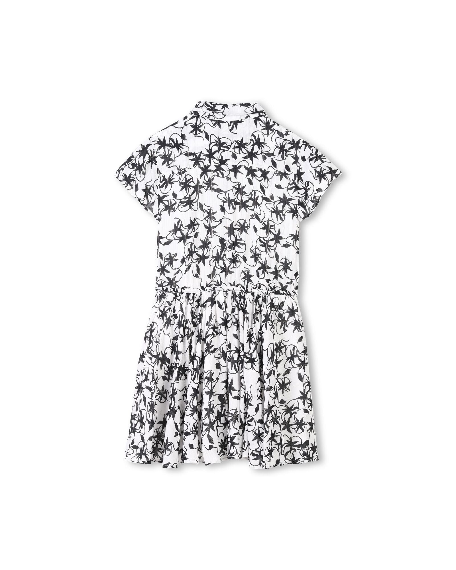 Robe avec à taille élastiquée - Blanc