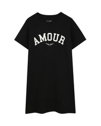 Robe courte en coton - Black