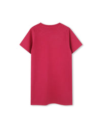 Cotton short dress - Groseille