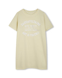 Cotton short dress - Acid Yellow