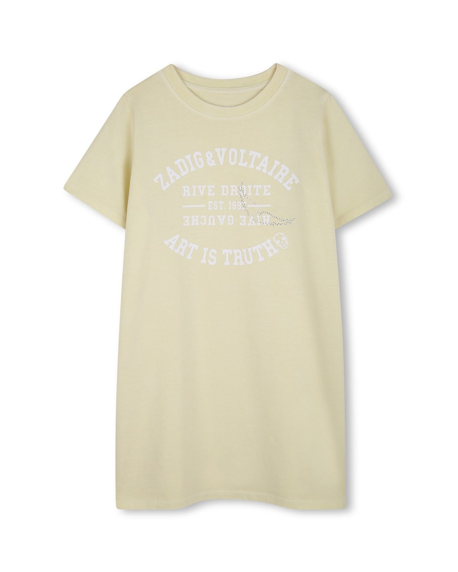 Cotton short dress - Acid Yellow