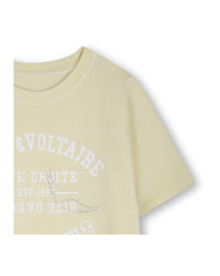 Cotton short dress - Acid Yellow