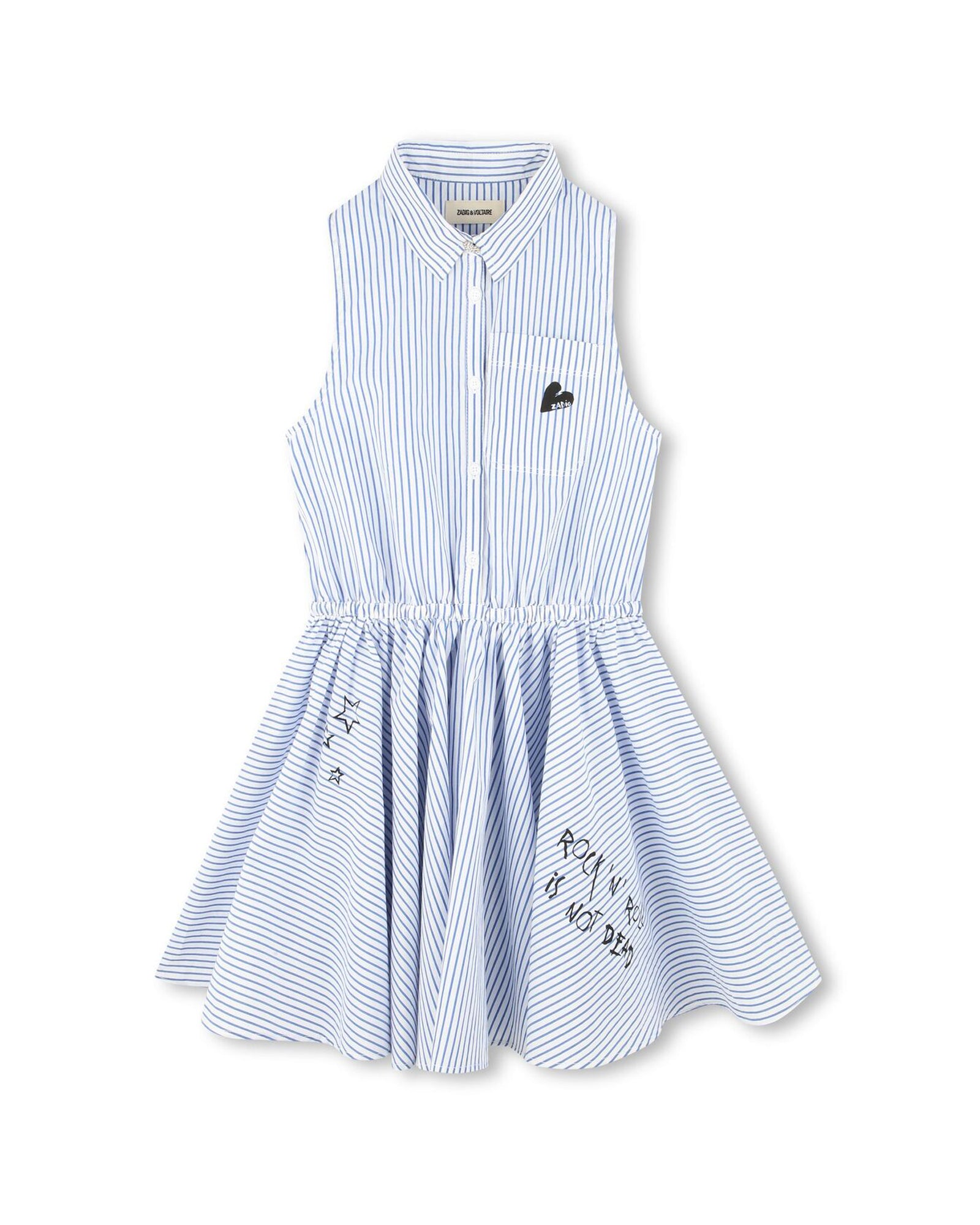 Robe à taille élastiquée - Bleu Ozone