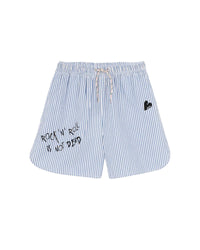 Short à taille élastiquée - Bleu Ozone