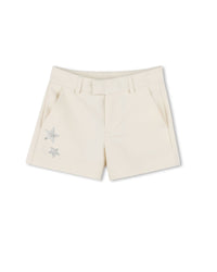 Short tailleur à illustration strass - Milk