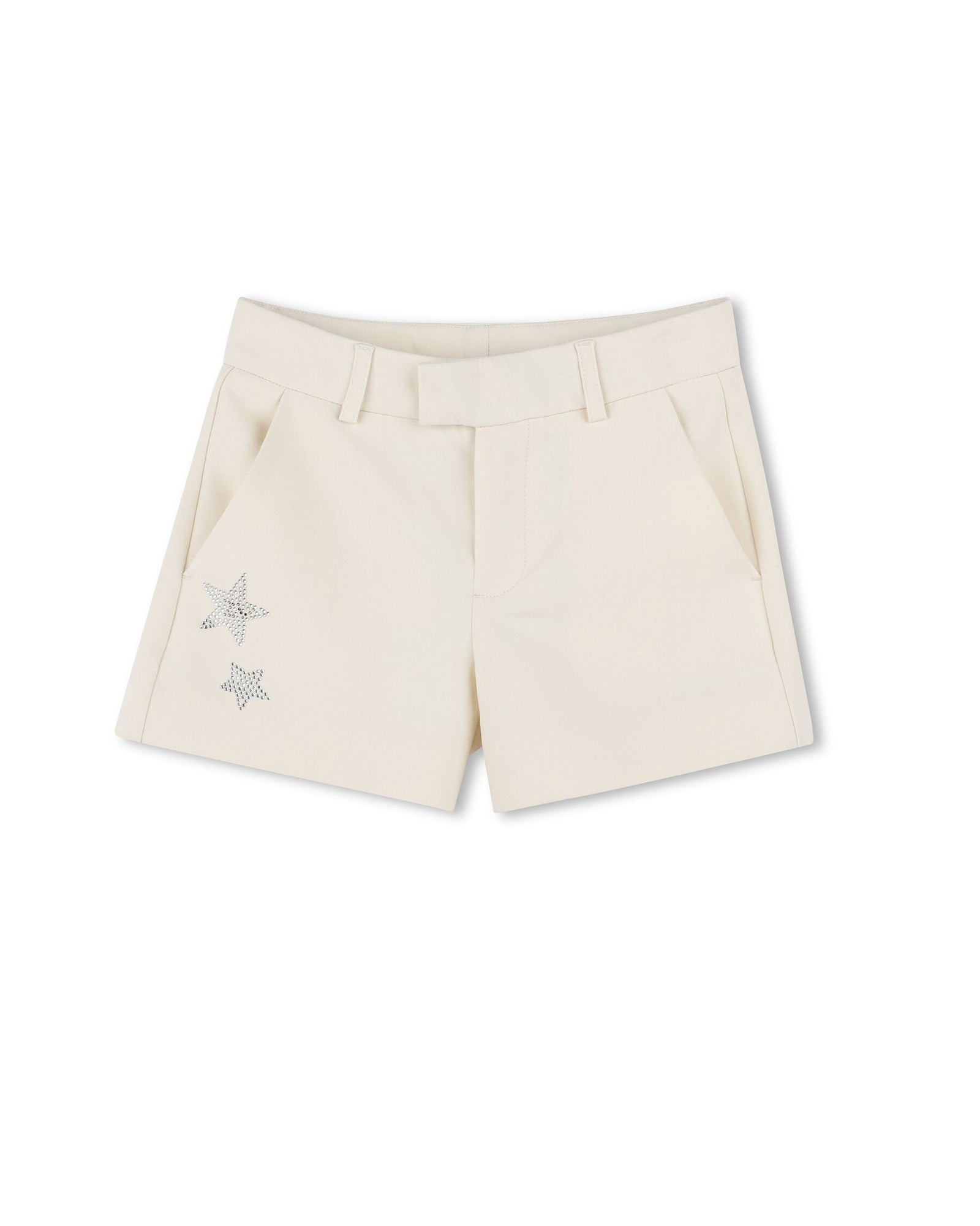 Short tailleur à illustration strass - Milk