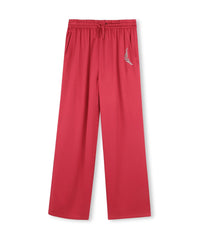 Pantalon à taille élastiquée - Groseille