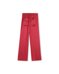 Pantalon à taille élastiquée - Groseille