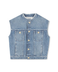 Veste sans manches en denim - Double Stone