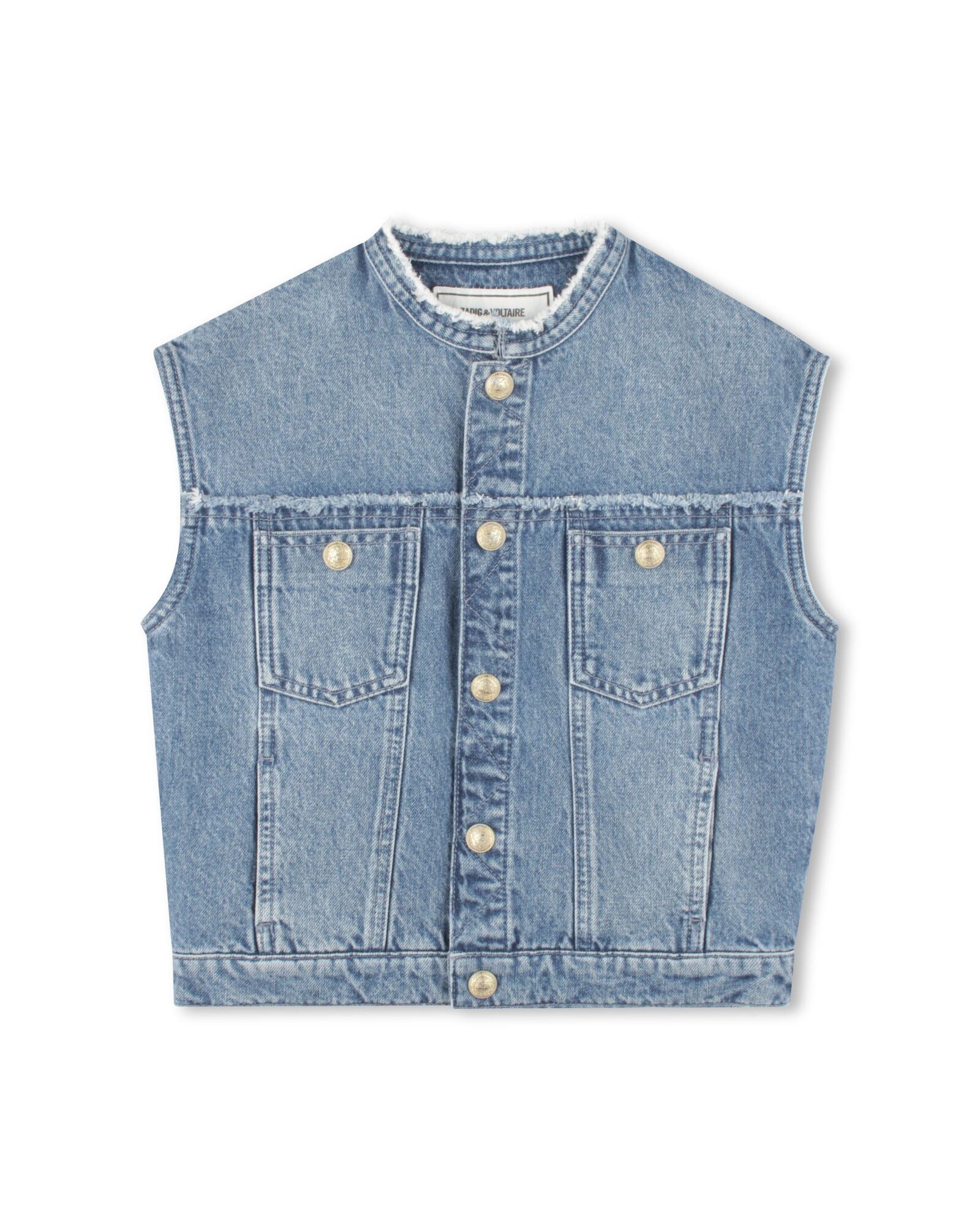 Veste sans manches en denim - Double Stone