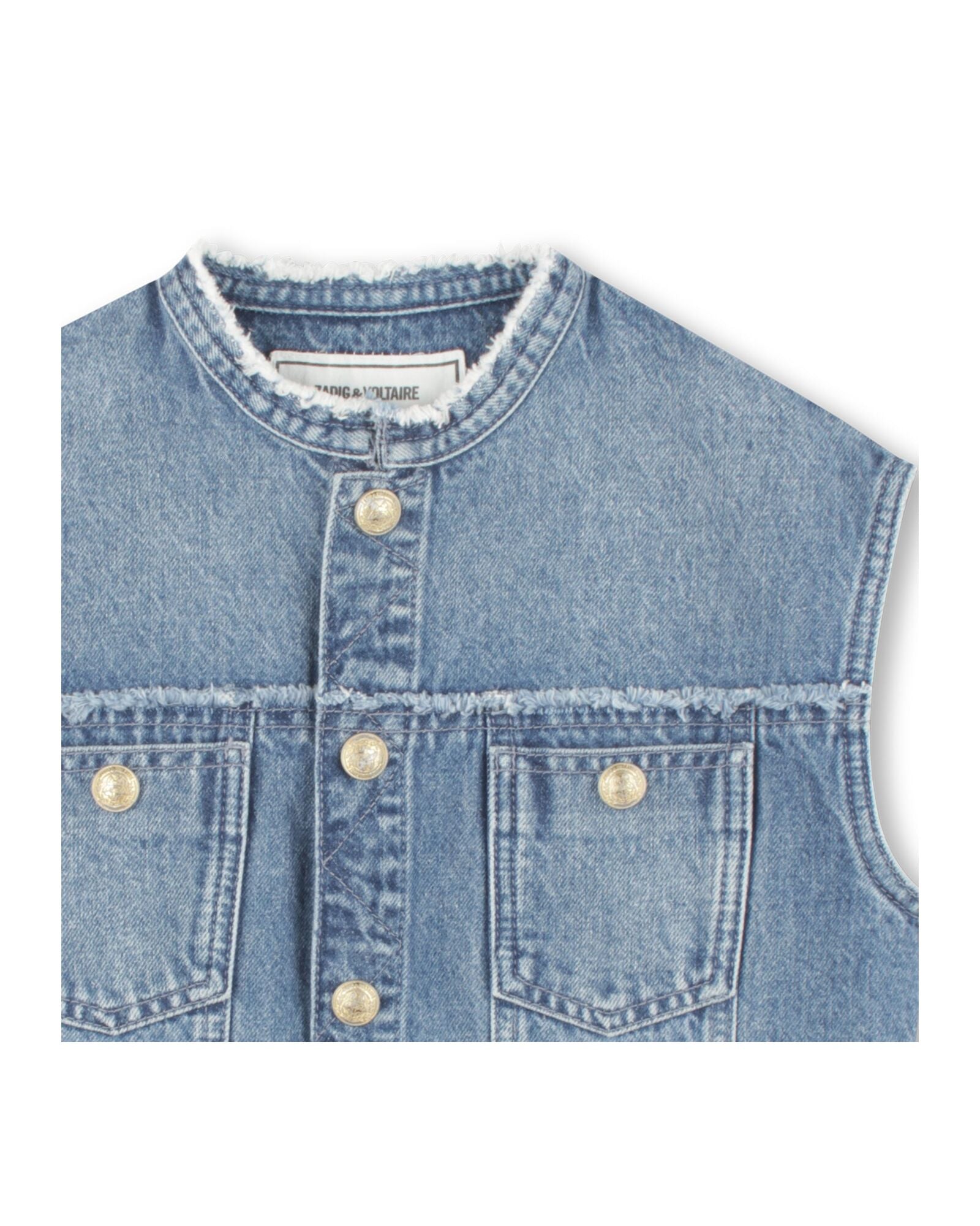 Veste sans manches en denim - Double Stone