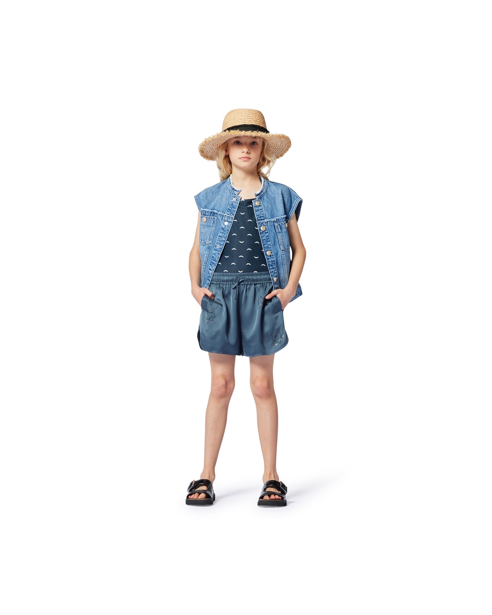 Veste sans manches en denim - Double Stone