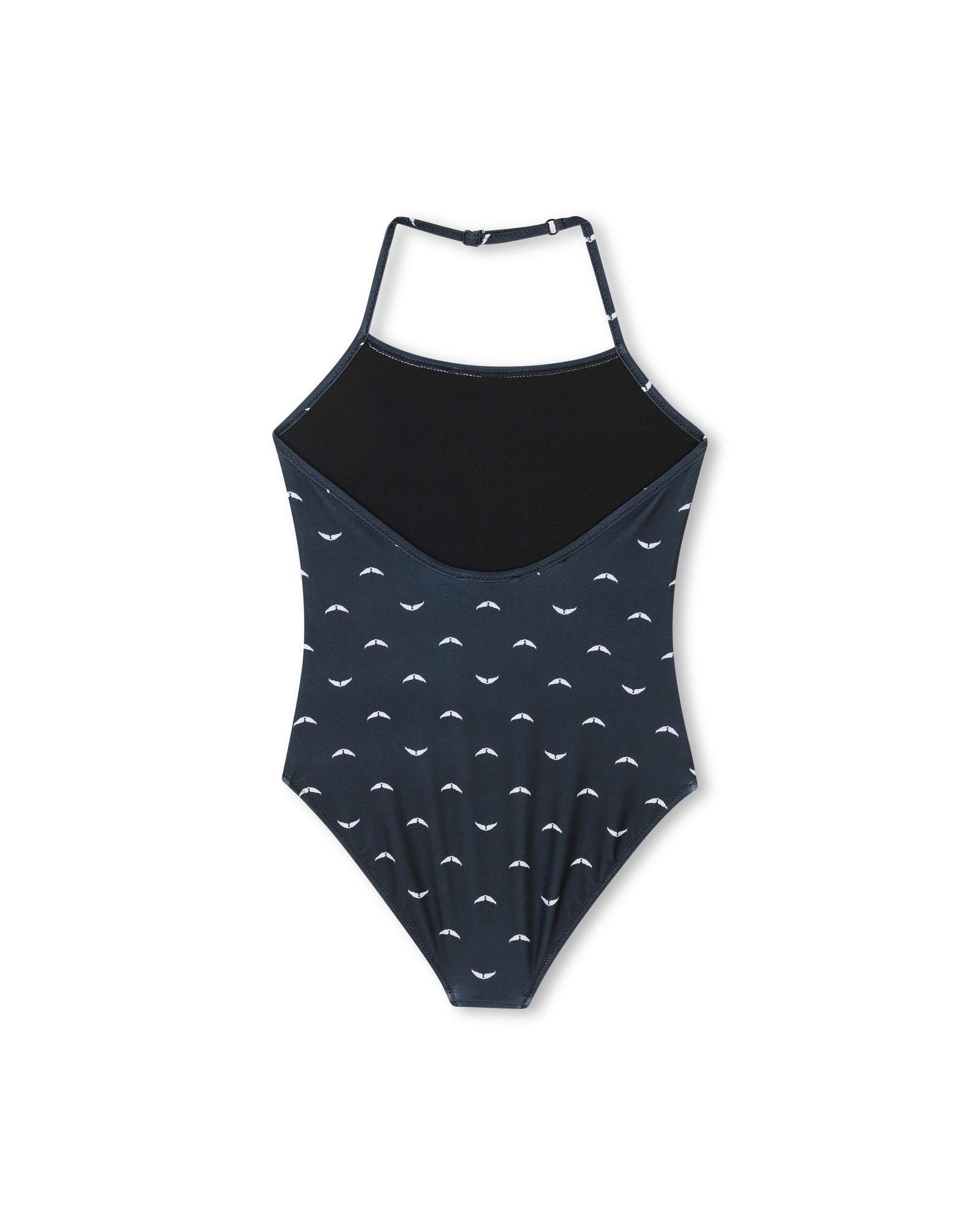Allover print 1-piece swimming costume - Black