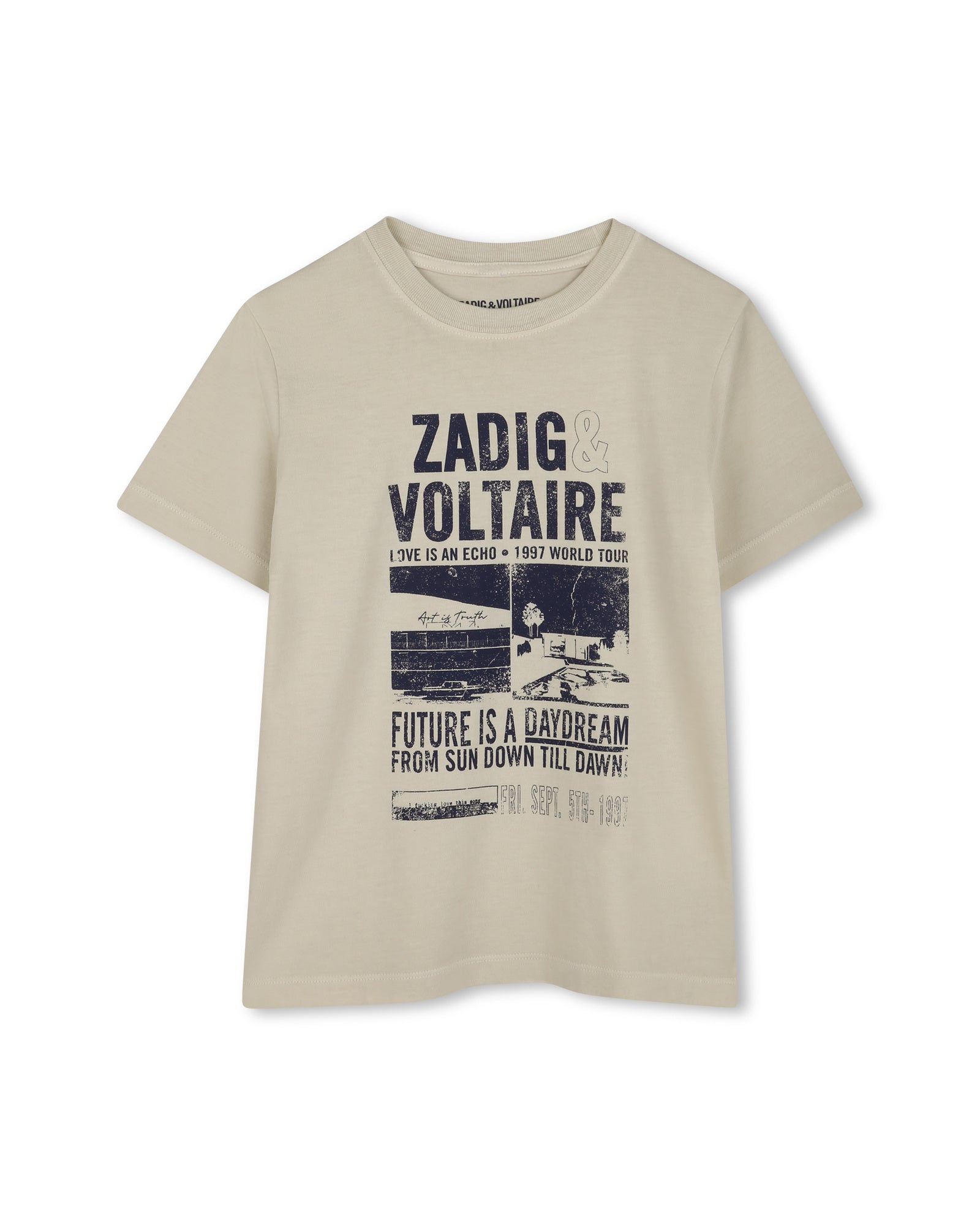 T-shirt with cotton illustration - Lime Stone