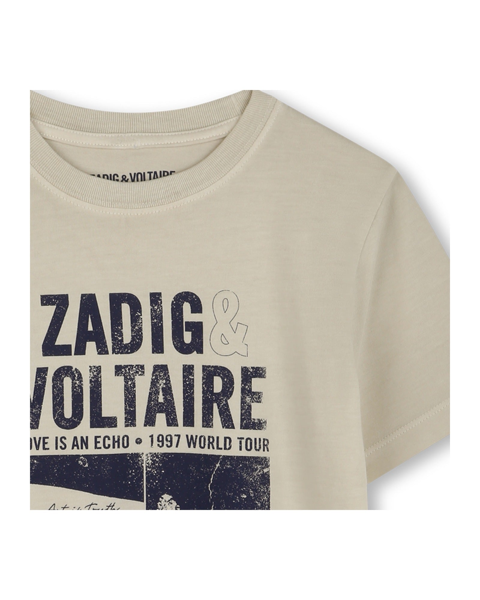 T-shirt with cotton illustration - Lime Stone