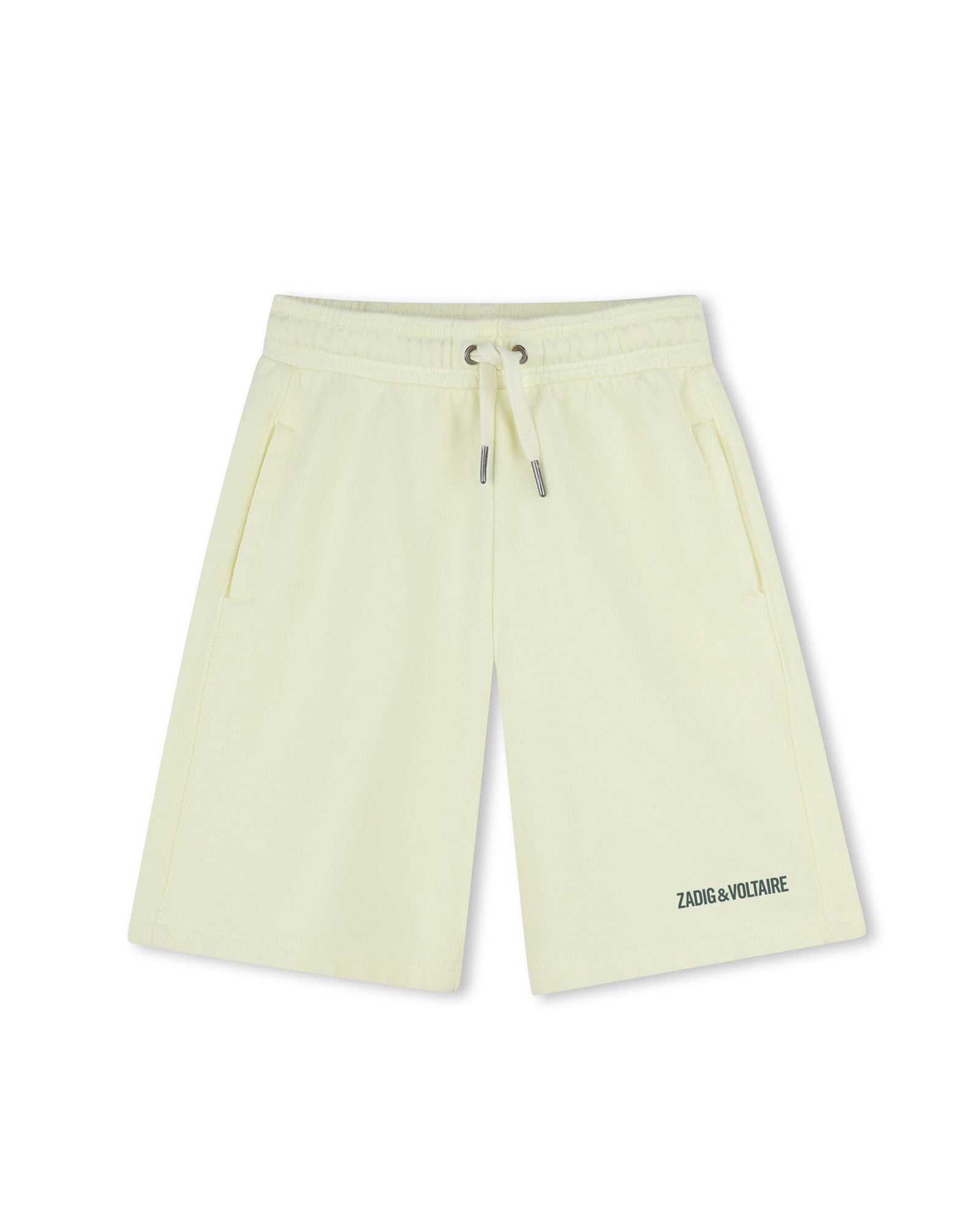 Bermuda en molleton - Jaune Acidule