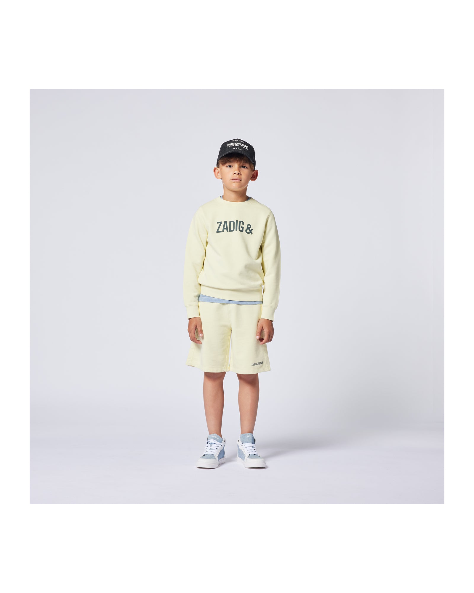 Bermuda en molleton - Jaune Acidule