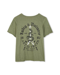 T-shirt with embroidery - Deep Olive