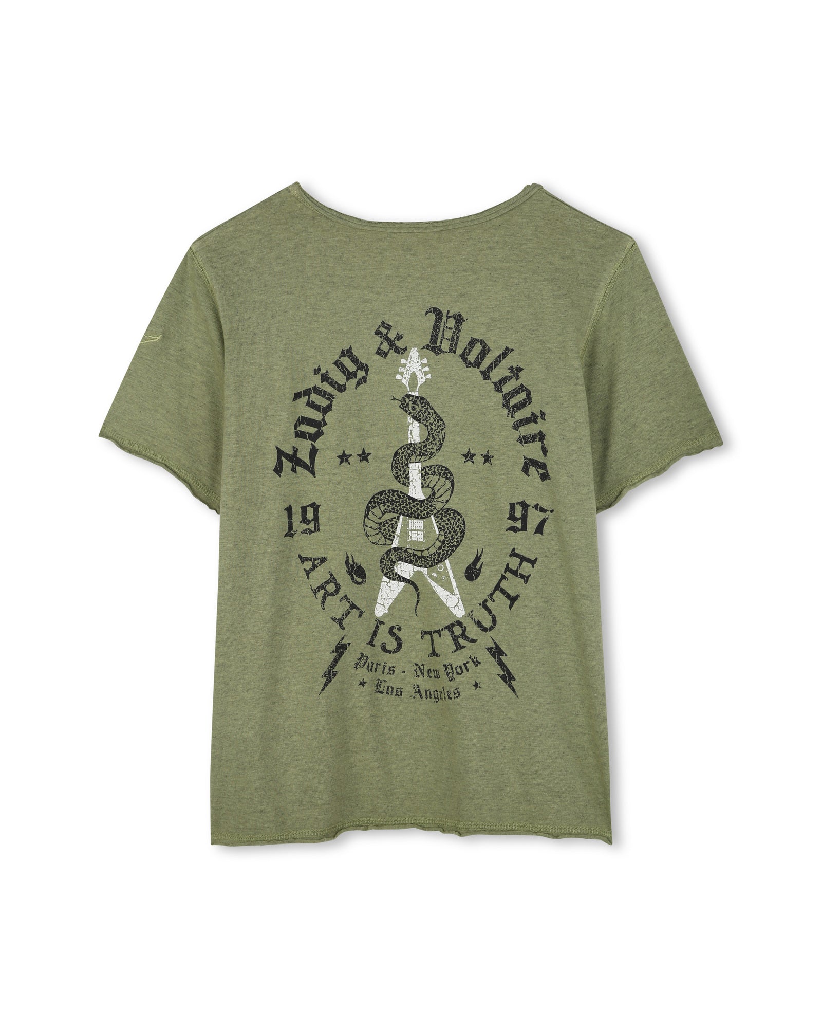 T-shirt with embroidery - Deep Olive