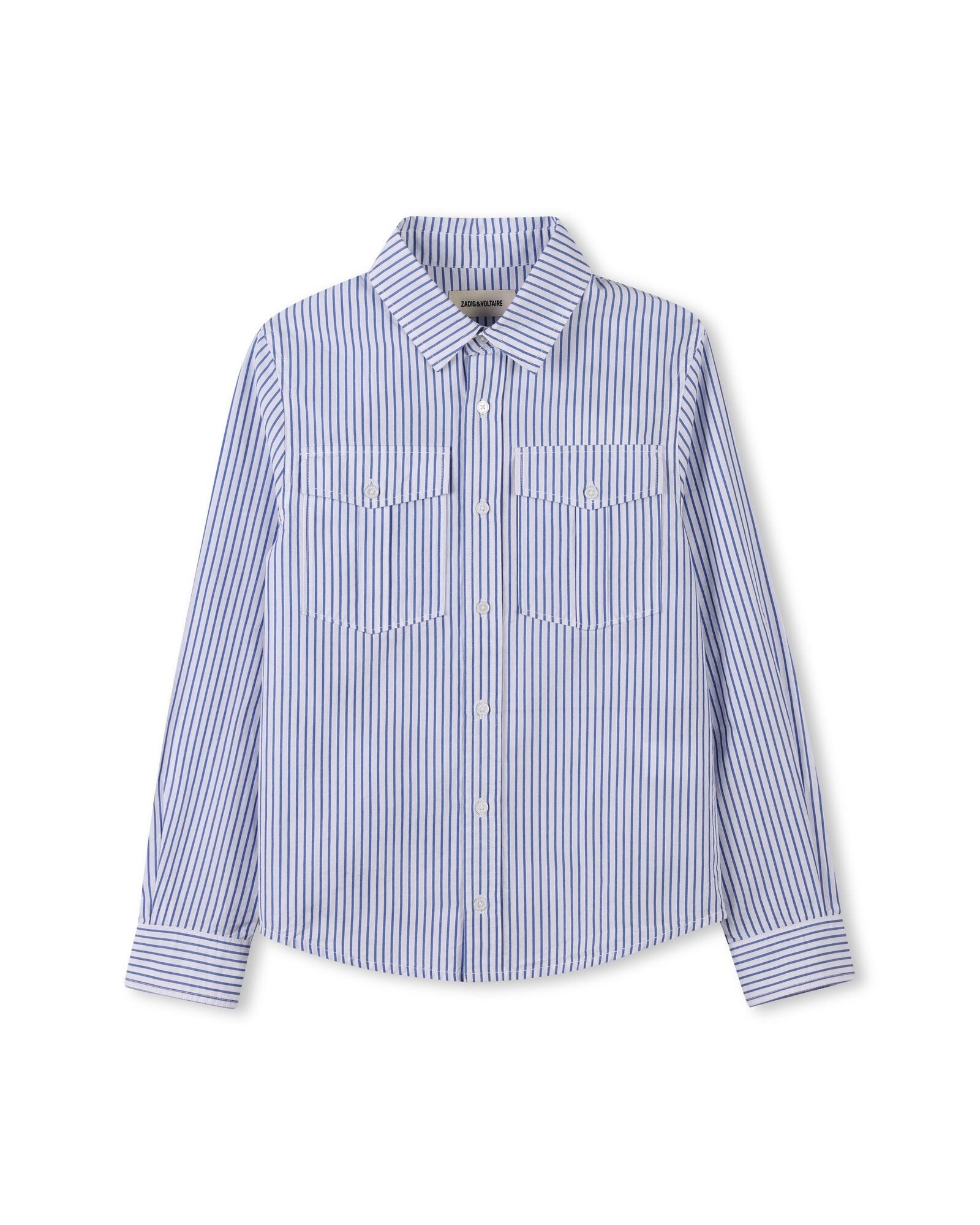 Chemise à rayures - Bleu Ozone