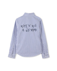 Chemise à rayures en coton - Bleu Ozone