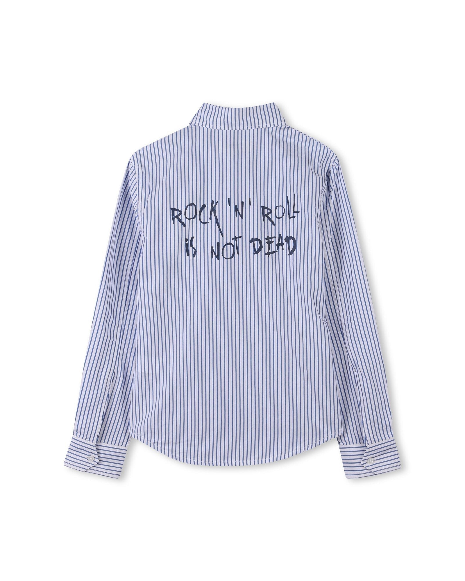Chemise à rayures en coton - Bleu Ozone