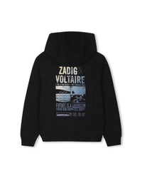 Cotton zip cardigan - Black