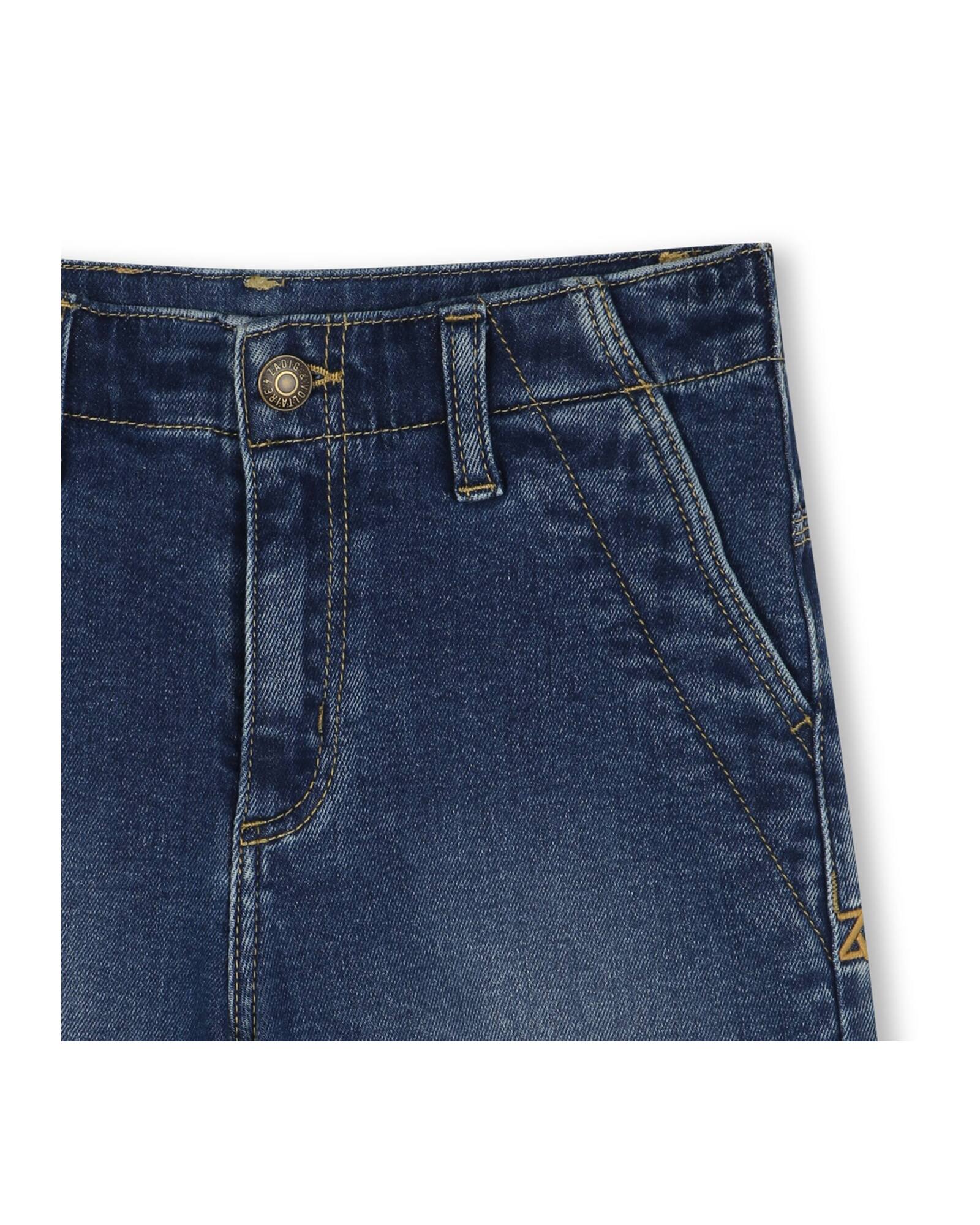 Bermuda en denim - Brossage & Stone Pousse