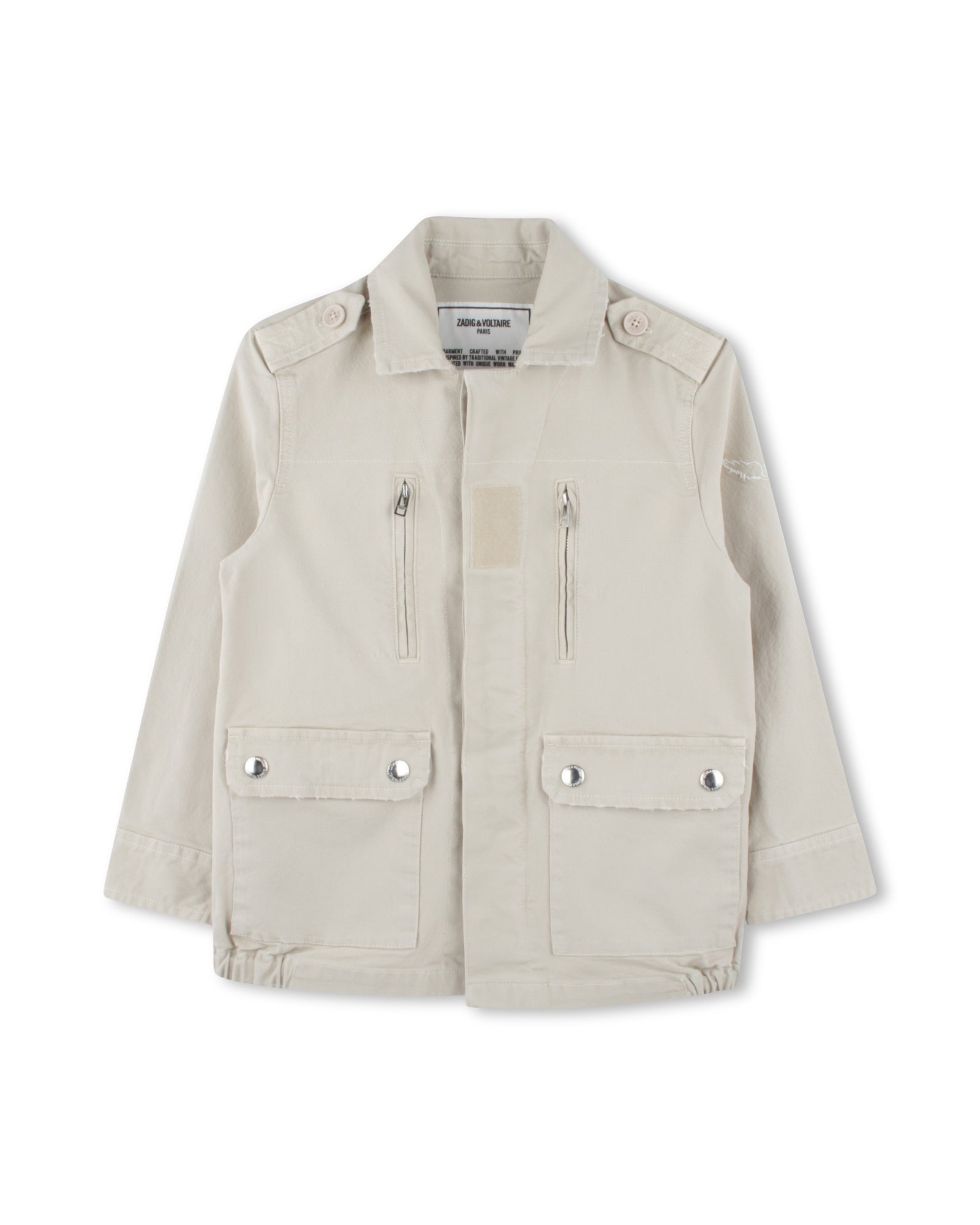 Veste militaire en canvas - Lime Stone