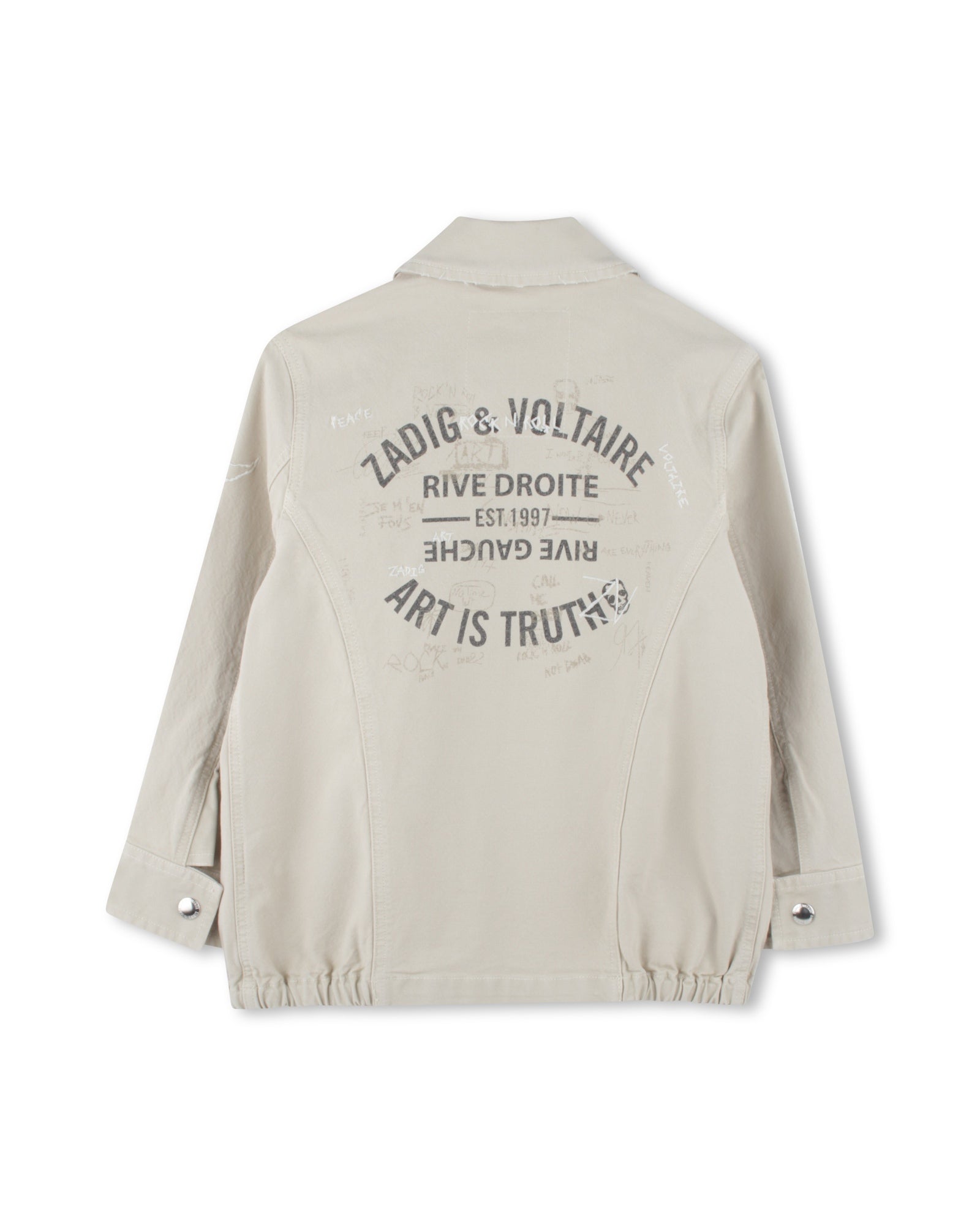 Veste militaire en canvas - Lime Stone