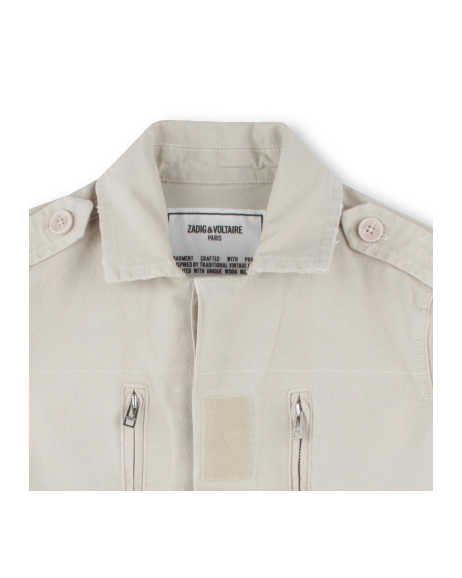 Veste militaire en canvas - Lime Stone