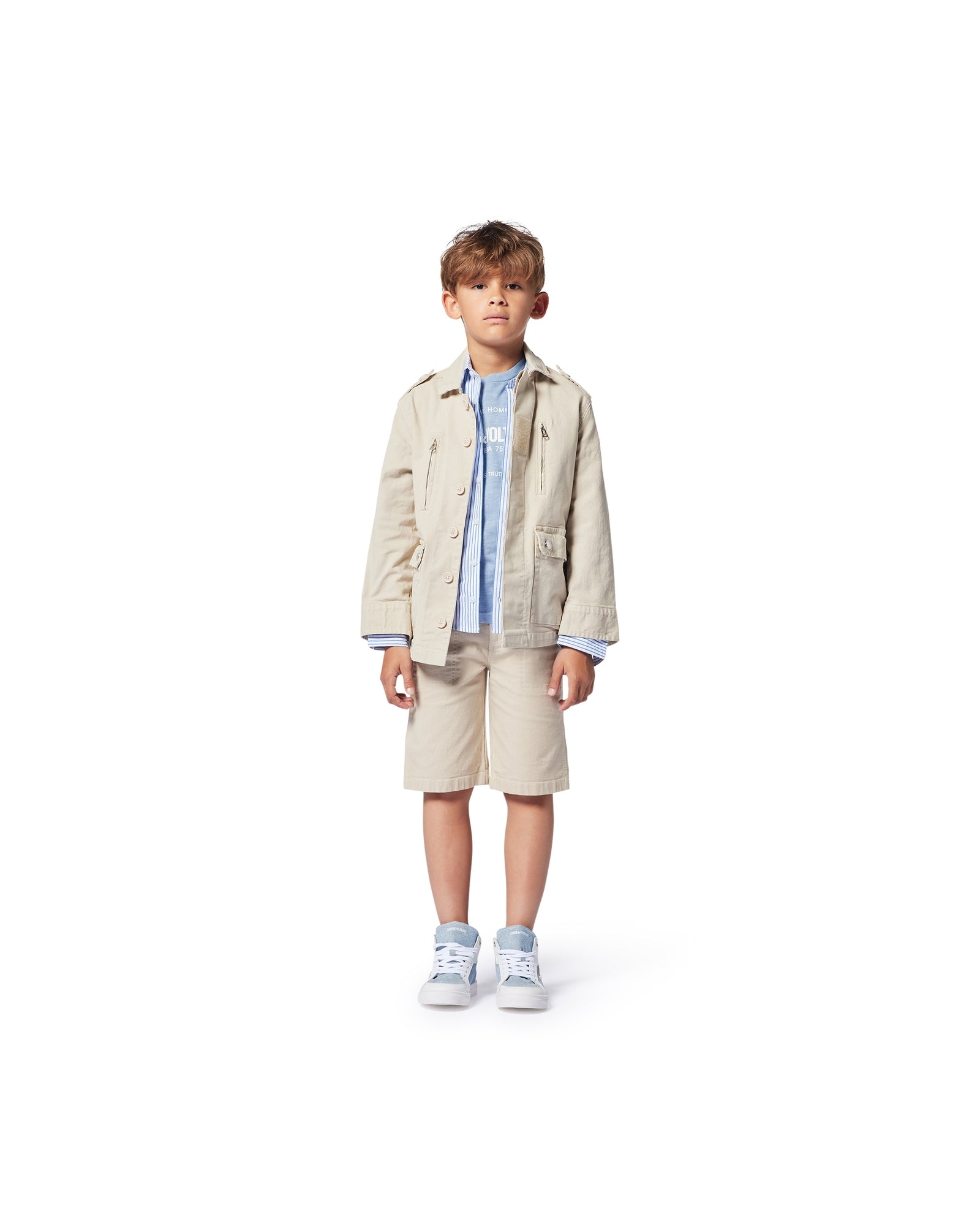 Veste militaire en canvas - Lime Stone