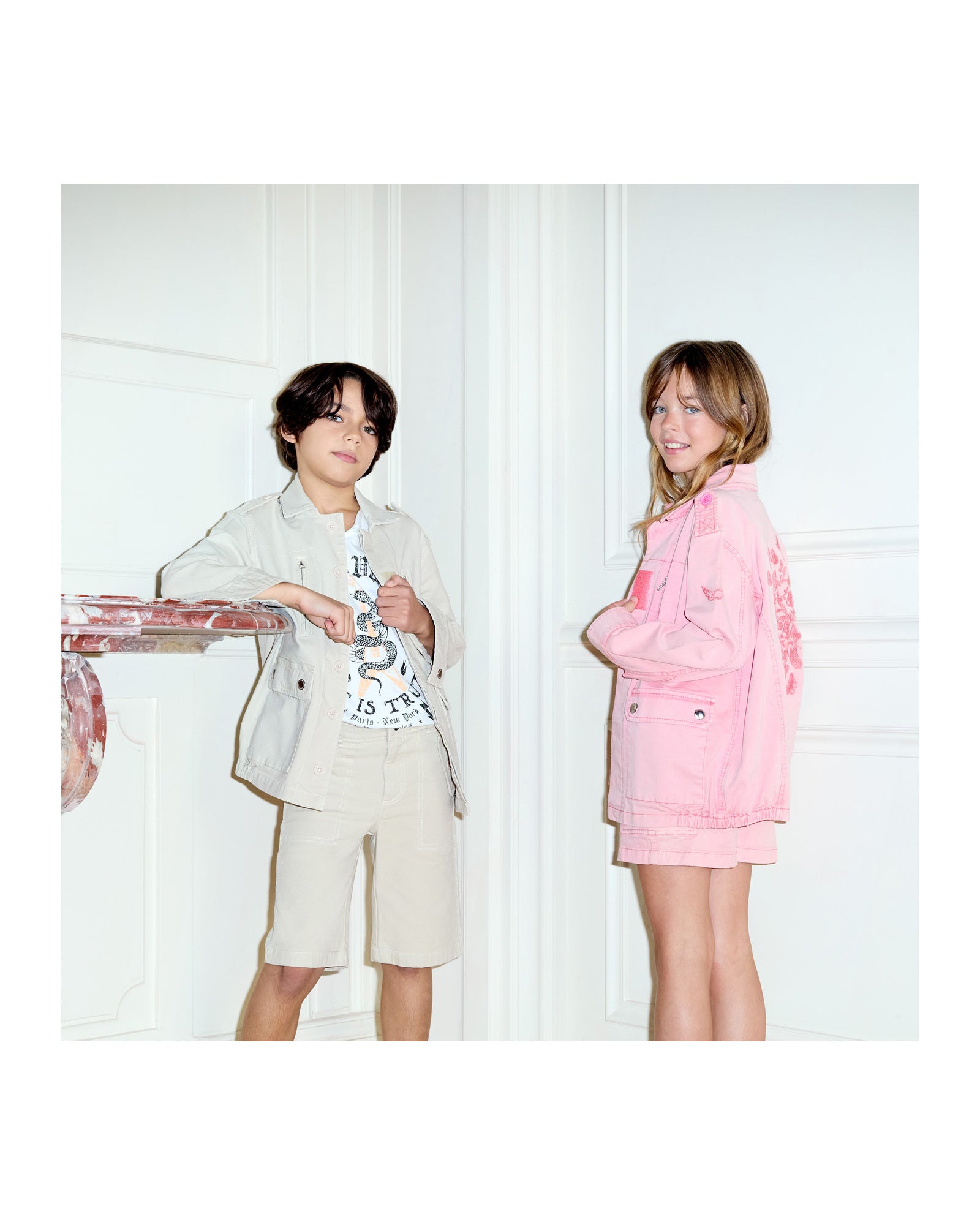 Veste militaire en canvas - Lime Stone