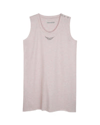 Robe avec illustration en coton - Mauve