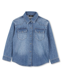 CHEMISE JEANS MANCHES LONGUES